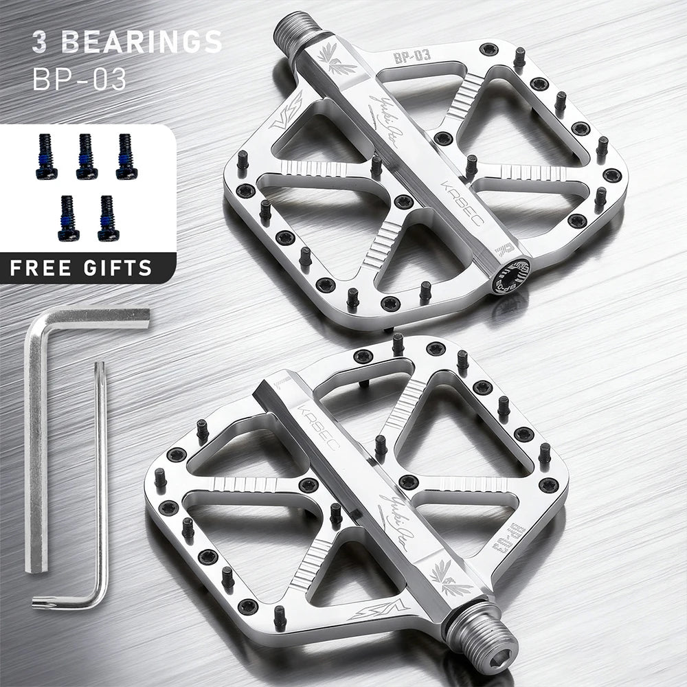 KRSEC CNC Ultralight Bike Pedals – 3 Bearings Aluminum Alloy
