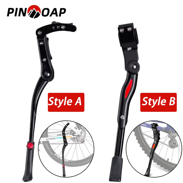 Adjustable aluminum bike kickstand side support