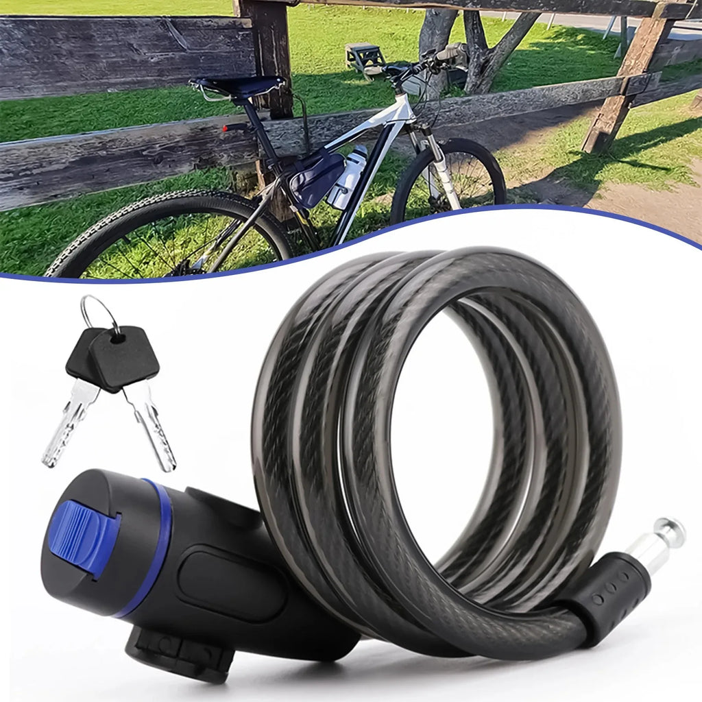 Anti-Theft Steel Bike Cable Lock (with 2 Keys)