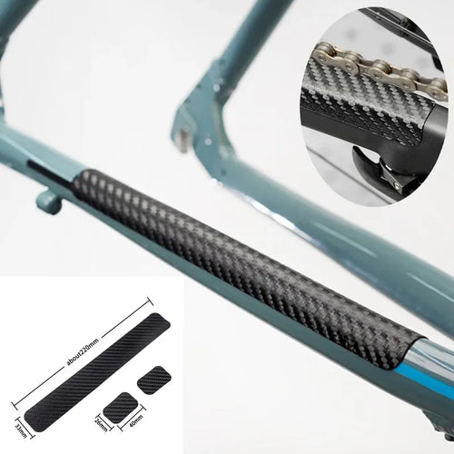 Bike Frame Protector Sticker – Carbon-Look Chain Guard
