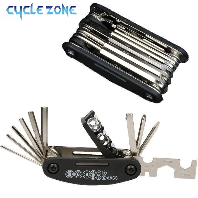 16-in-1 folding bike repair multi tool