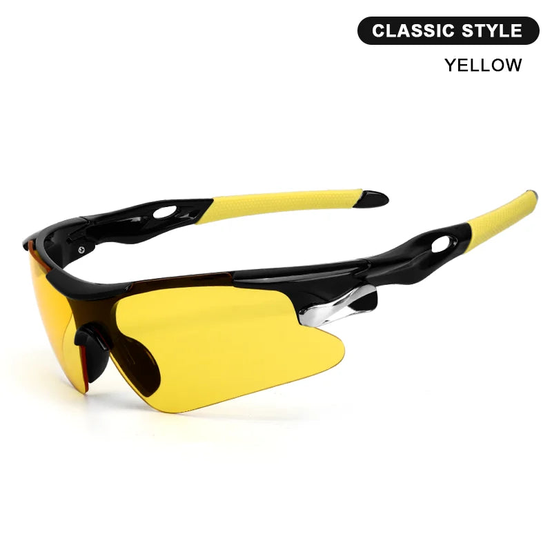 RIDERACE cycling sunglasses, red and blue lens