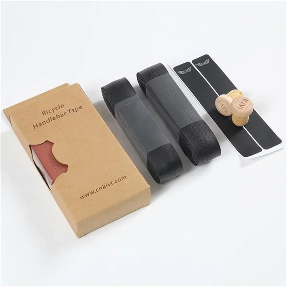 Vintage Leather Handlebar Tape – Anti-Slip Road Bike Grip (1 Pair)